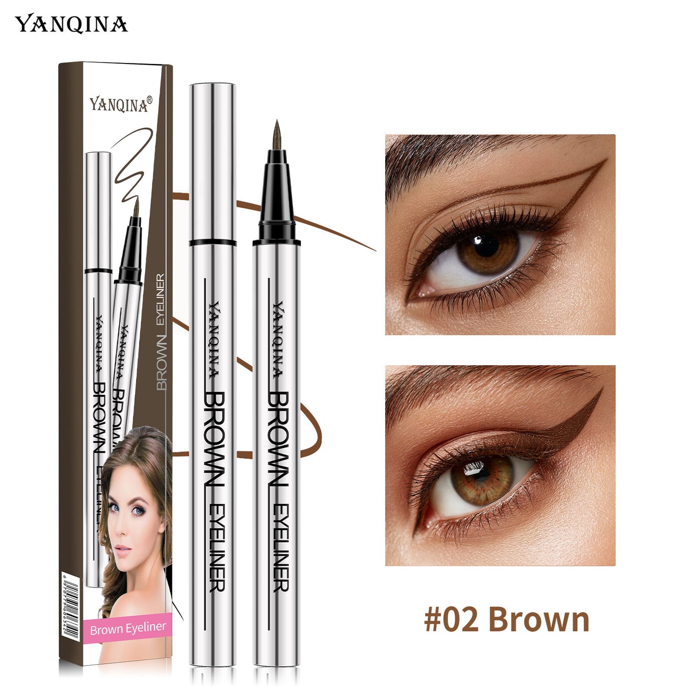 ✨🖌️ Långvarig vattenfast eyeliner — Vegansk formula, 24 timmars smidig och enkel applicering
