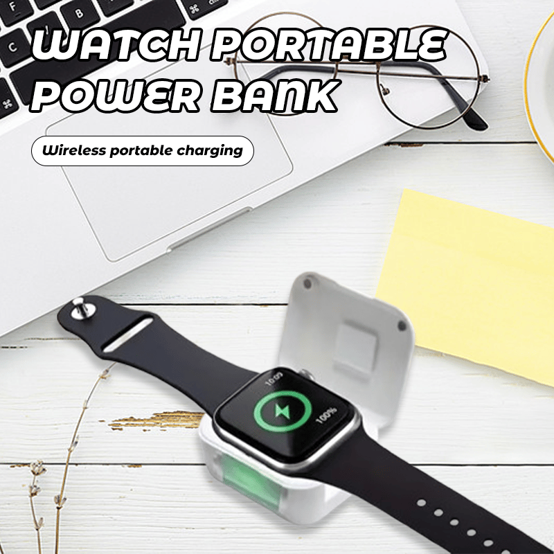 đ„Superrabatt! 49% rabatt! â BĂ€rbar trĂ„dlös powerbank för smartklocka