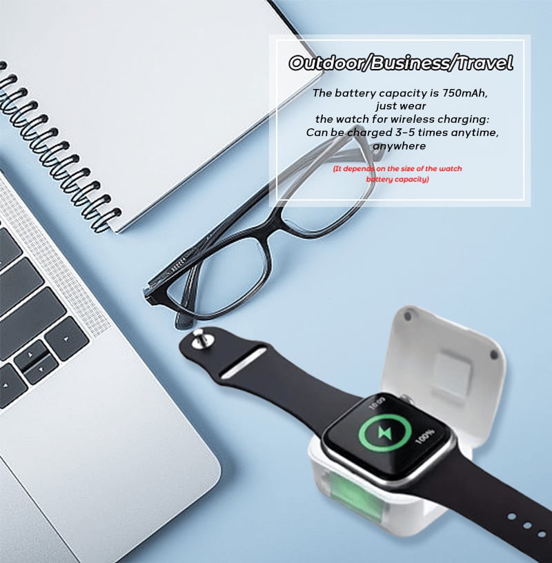 đ„Superrabatt! 49% rabatt! â BĂ€rbar trĂ„dlös powerbank för smartklocka