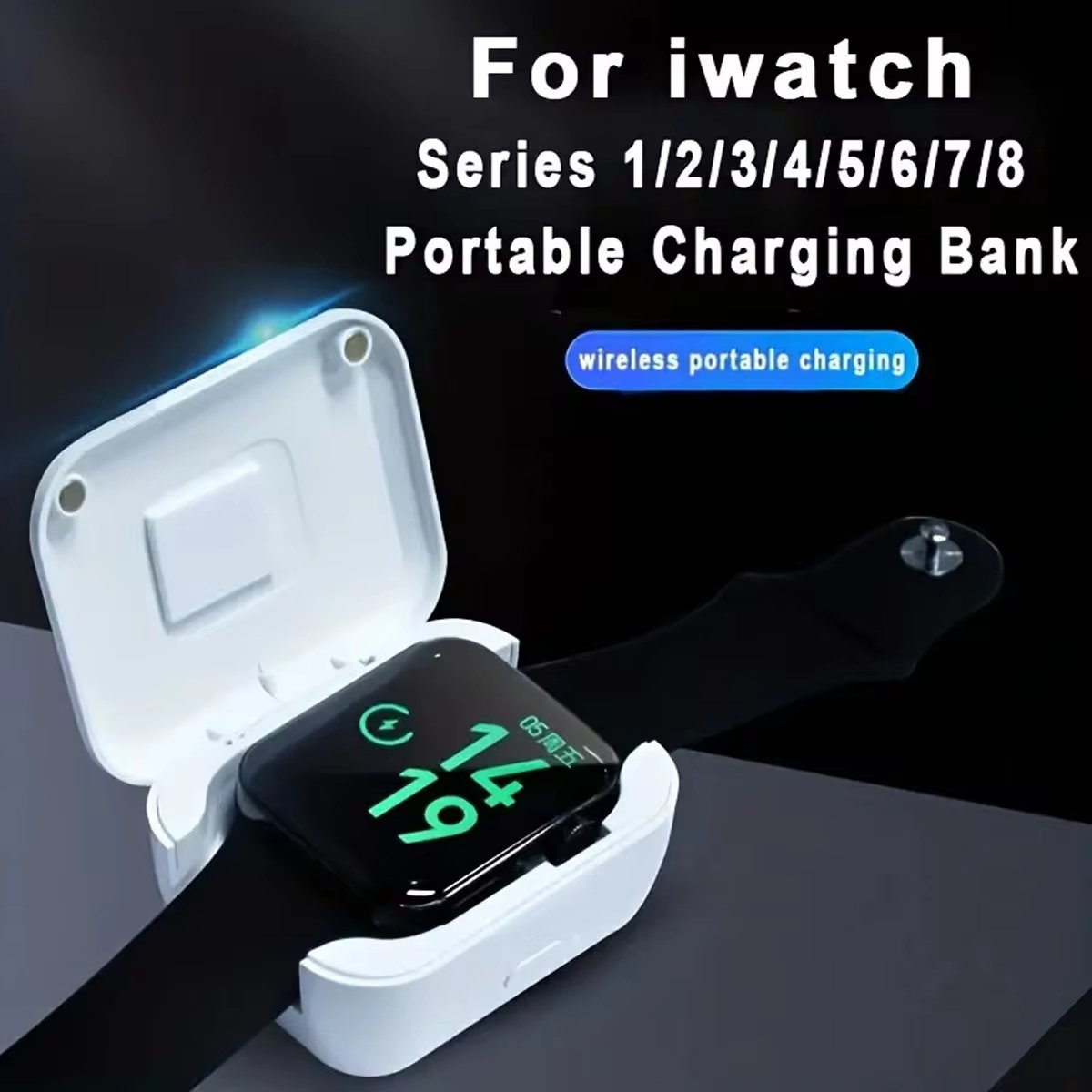 đ„Superrabatt! 49% rabatt! â BĂ€rbar trĂ„dlös powerbank för smartklocka