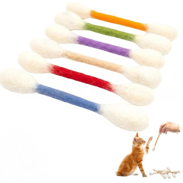 đŸJĂ€tte-leksaker av bomullspinnar med kattmynta (15 cm) â handgjorda, hĂ„llbara, sĂ€kra och roliga