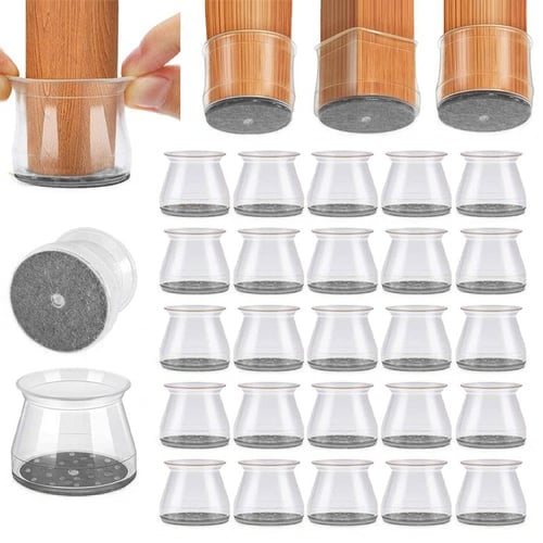 ✨ Universella stolsbenskydd av gummi – Passar alla stolsbensformer, reptåliga och slitstarka, den ultimata lösningen för att skydda dina golv.