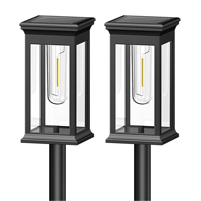 đ Soldriven trĂ€dgĂ„rdslampa med glödtrĂ„dsutseende - VattentĂ€t och perfekt för gĂ„ngvĂ€gar och grĂ€smatto