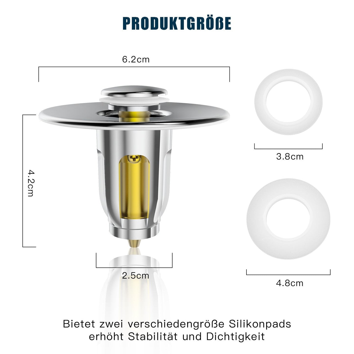 Kruggo® Pop-up Ablaufgarnitur Waschbecken Stopper