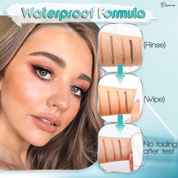Vattentät 3D Eyebrow Pencil Microblading Tattoo Pen med 4 tänder