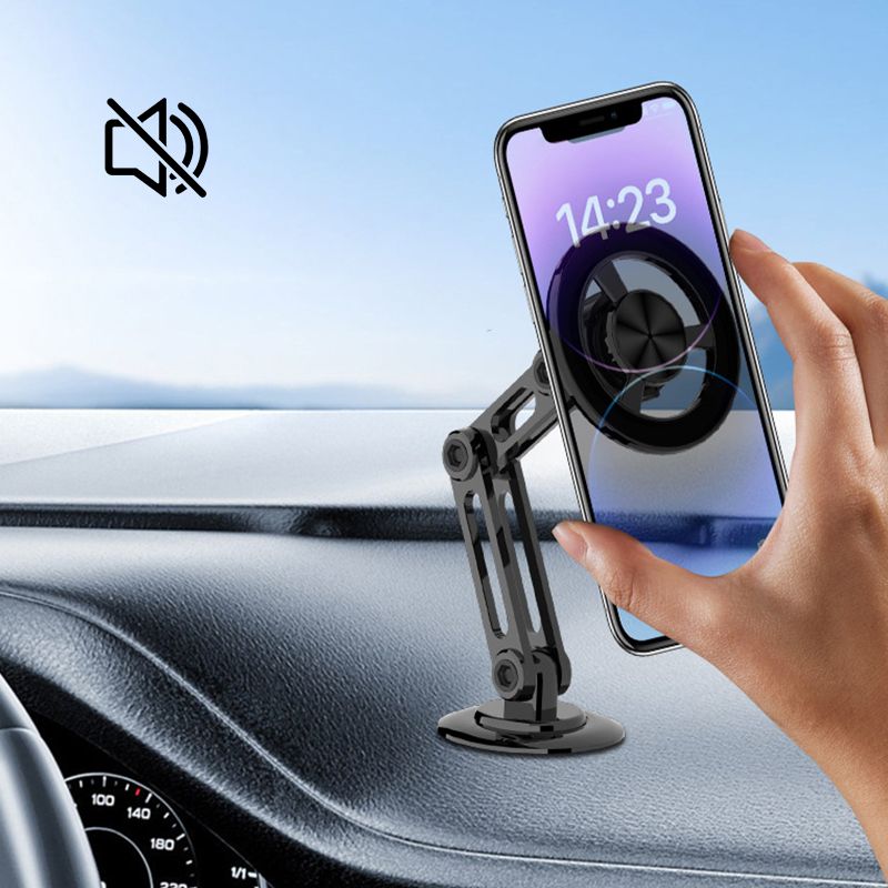 đ360° MAGNETISK ROTERANDE METALL BILTELEFONHĂ
LLARE