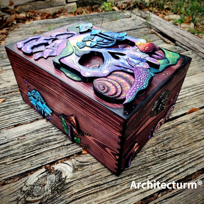 đ„Sista dagen 50 % RABATTđ„2023 ArchitecturmÂź Skull and Nature Hidden Key Box