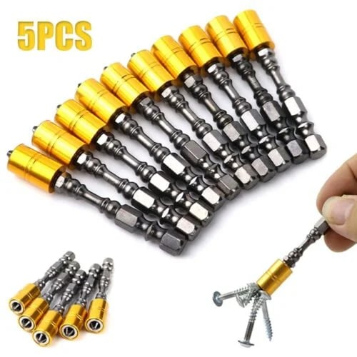 đ„5 bitars uppsĂ€ttning magnetiska skruvmejselbits