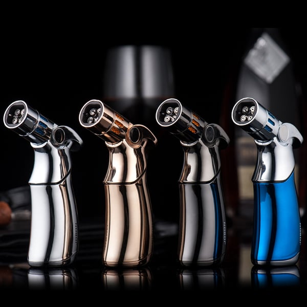 🎉50% rabatt 🎅 Vindtät rak ficklampa Blue Flame Lighter