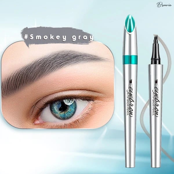 Vattentät 3D Eyebrow Pencil Microblading Tattoo Pen med 4 tänder