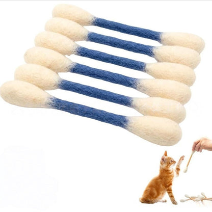 🐾Jätte-leksaker av bomullspinnar med kattmynta (15 cm) – handgjorda, hållbara, säkra och roliga