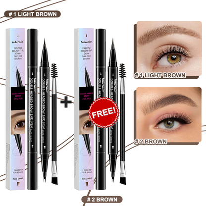 💖KÖP 1 FÅ 1 GRATIS 💖2-i-1 4D-ögonbrynspenna (naturlig brynmakeup och ögonfranslinje)
