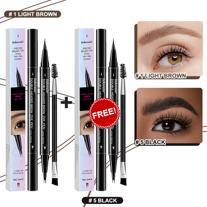 💖KÖP 1 FÅ 1 GRATIS 💖2-i-1 4D-ögonbrynspenna (naturlig brynmakeup och ögonfranslinje)