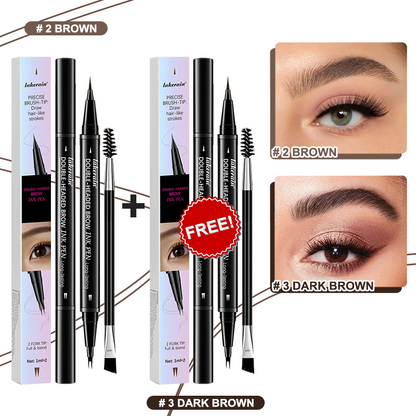 💖KÖP 1 FÅ 1 GRATIS 💖2-i-1 4D-ögonbrynspenna (naturlig brynmakeup och ögonfranslinje)
