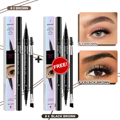 💖KÖP 1 FÅ 1 GRATIS 💖2-i-1 4D-ögonbrynspenna (naturlig brynmakeup och ögonfranslinje)