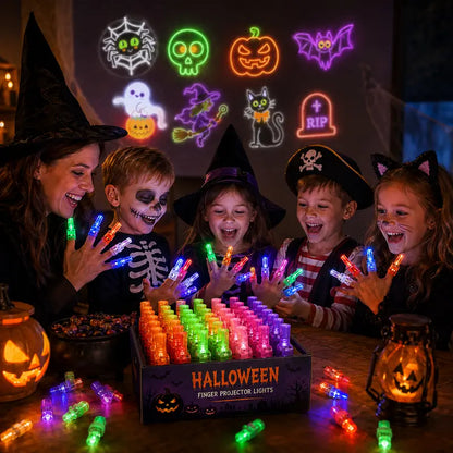 👻🎃 Halloween-fingerprojektorringar – LED-festgåvor för barn