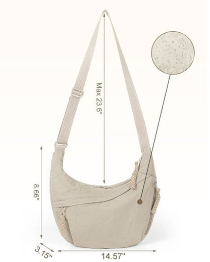 🔥🔥Fashionabel axelremsväska i nylon i enfärgad modell🔥