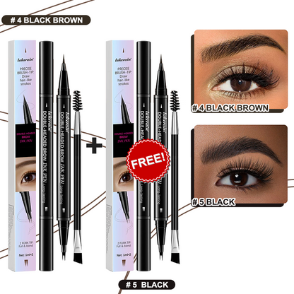 💖KÖP 1 FÅ 1 GRATIS 💖2-i-1 4D-ögonbrynspenna (naturlig brynmakeup och ögonfranslinje)