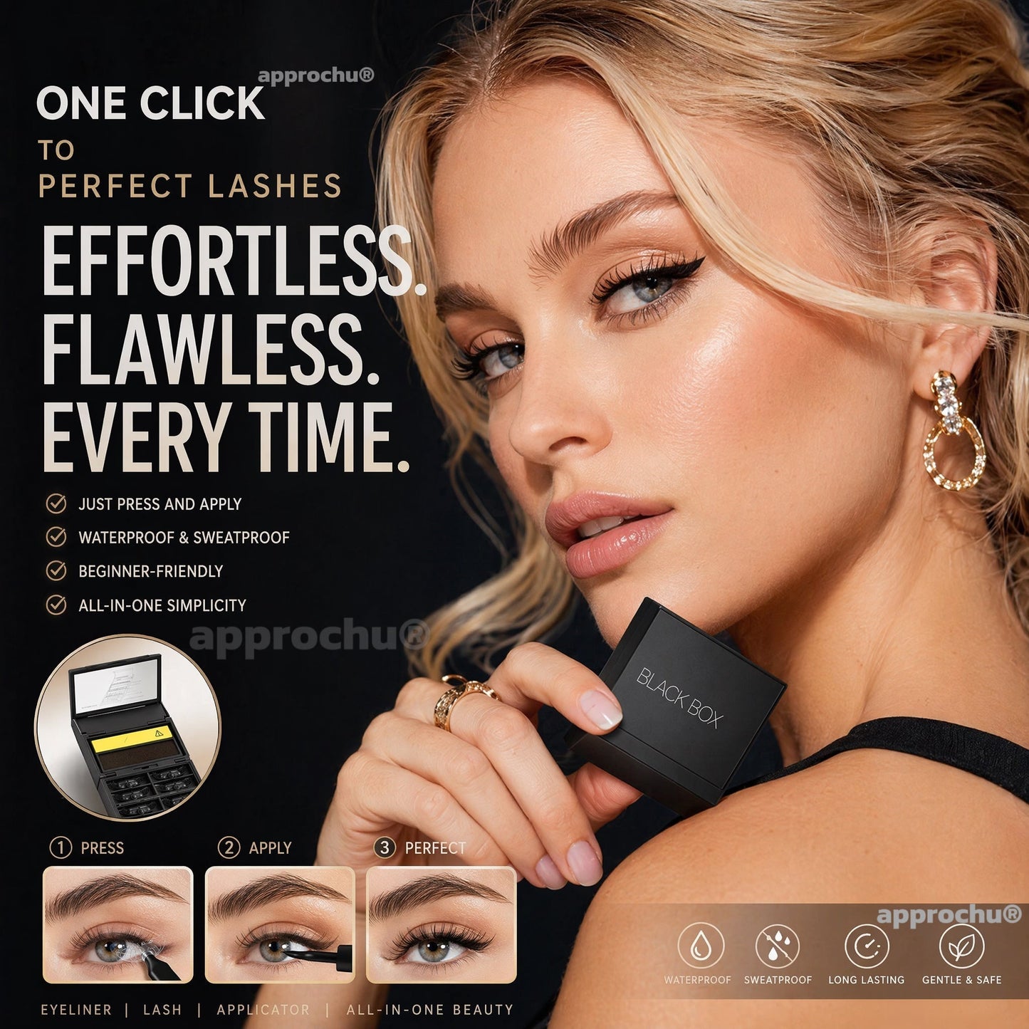 🥳HETT REA 2026🥳💞50 000+ SÅLDA!💄✨ 50% RABATT! 3-i-1 Eyeliner & Undre Fransstämpelkit – Stämpla perfekta vingar och fransar på några sekunder. Vattenfast, kladdfri. Ingen stadig hand behövs! 👁️🖌️