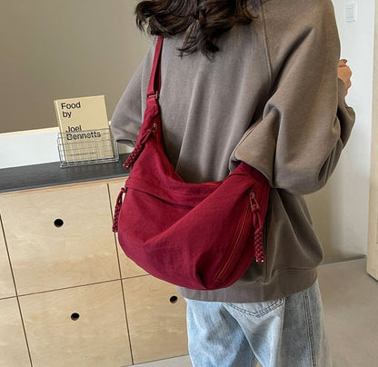 🏆5 000 sålda denna vecka!🔥Designer Direktförsäljning👜 Dammode Enfärgad Axelremsväska i Nylon