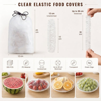 🔥Engångsmatöverdrag av livsmedelsgodkänd, töjbar plast för skålar och tallrika