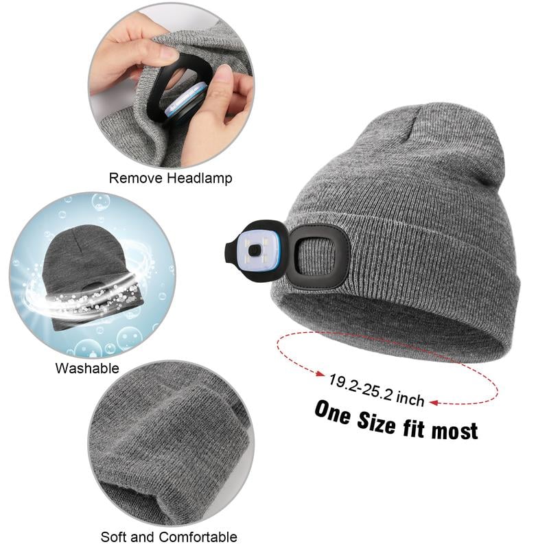 USB-uppladdningsbar LED-mössa