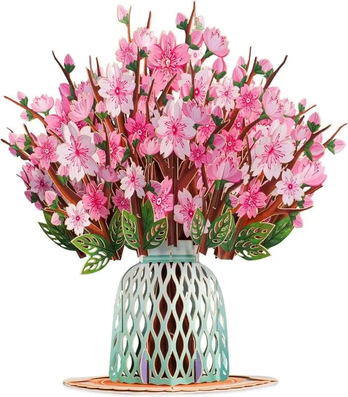 💌 Exklusivt till alla hjärtans dag: 3D-popup-kort med körsbärsblommor – det ultimata minnet för kortälskare ❤️