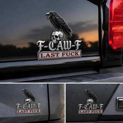 💥💥F-CAW-F bilens emblem i metall — För dig som skrattar åt livet och inte bryr dig! - KÖP 3 FÅ 2 GRATIS