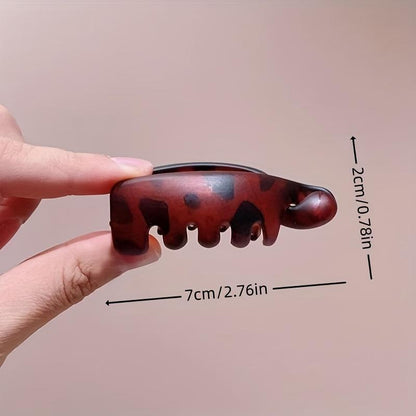 Mini-hårklämmor med halkskydd i bananform (4 st.) – Lätta hårklämmor för hästsvansar och knutar i tunt/fint hår