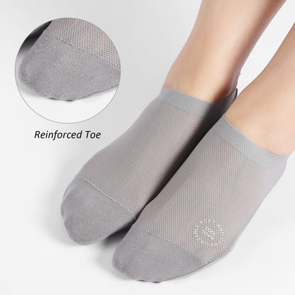 🔥 3-pack osynliga strumpor med grepp 🧦 – Andningsbar, lågskuren, halksäker och svettabsorberande design