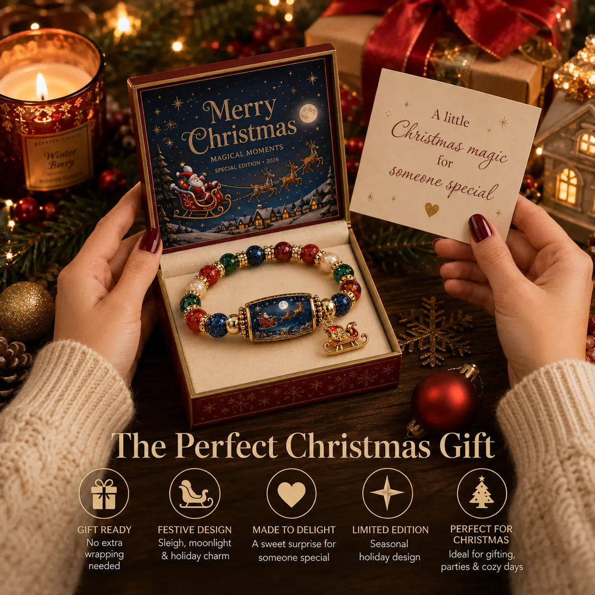 🎄 Limited Edition Christmas Story Pärlarmband Set | Julklappssmycken