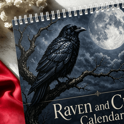 🐦‍⬛Raven & Crow 2027 Väggkalender — 12 månader av månbelyst gotisk konst🖤