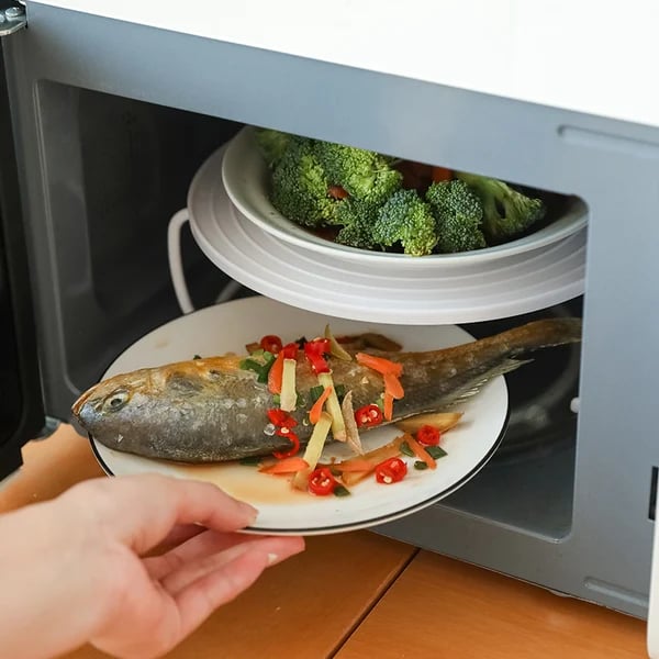 📢🍽️ 50% rabatt under en begränsad tid ⏰ Hopfällbar mikrovågsbricka