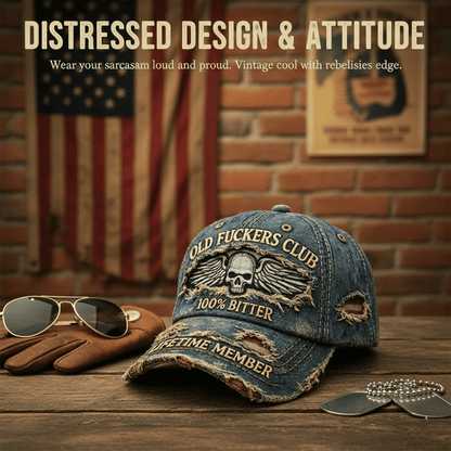 🧢Old F*ckers Club – Vintage-baseballkep