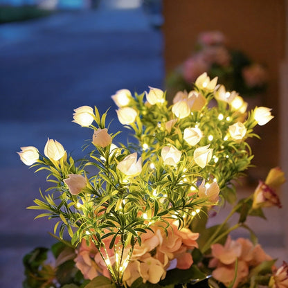 🌸Solcellslampor för blomsterstakar - Vattentät trädgårdsdekoratio