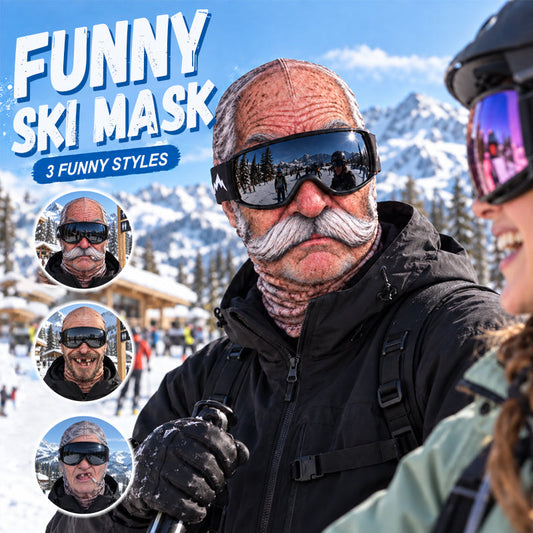 🎁😂 Rolig, realistisk skidmask – den perfekta presenten för vinterentusiaster! ⛄