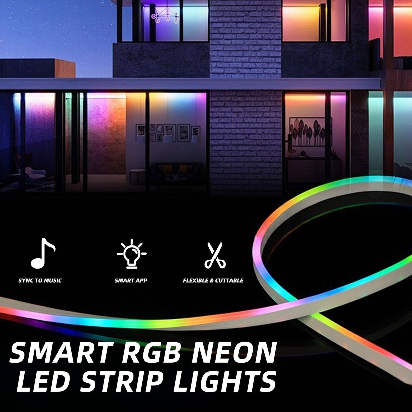 Intelligenta RGB-neon-LED-ljusslingor