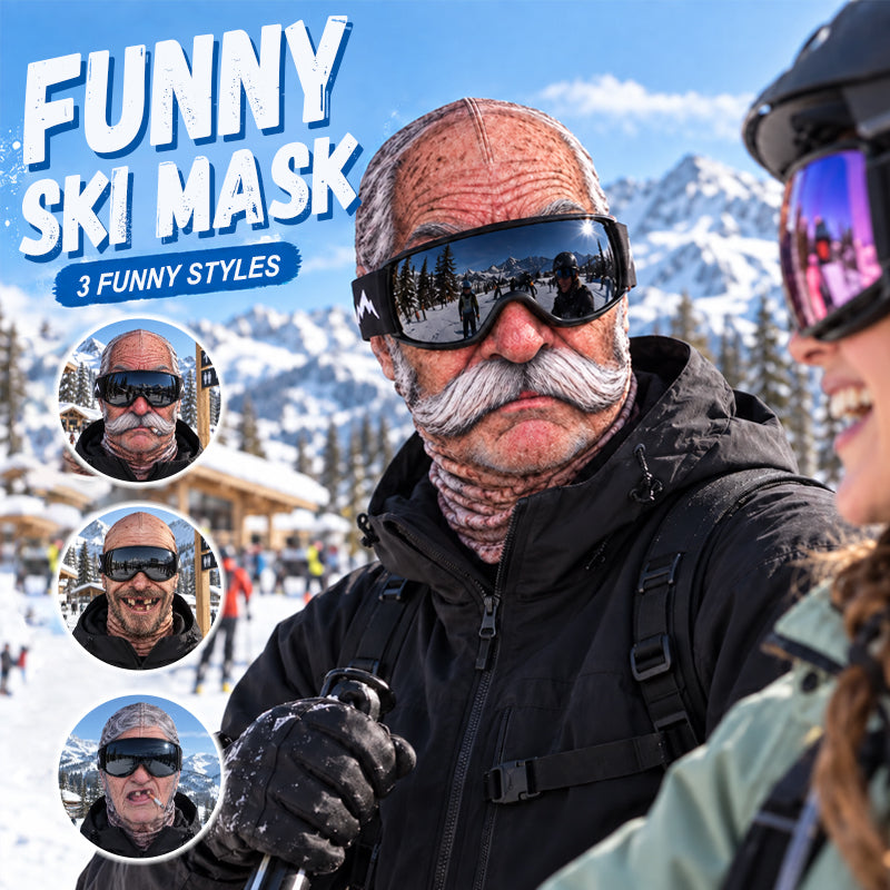 🎁😂 Rolig, realistisk skidmask – den perfekta presenten för vinterentusiaster! ⛄