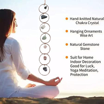 🔥Rå kristall 7 chakra ädelsten väggdekoration