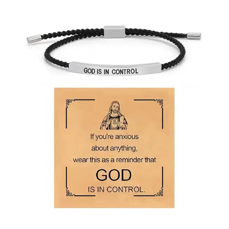 ✨📿 Vävt armband i rostfritt stål – motiverande och inspirerande armband med borttagbar tryck! ✨🦾