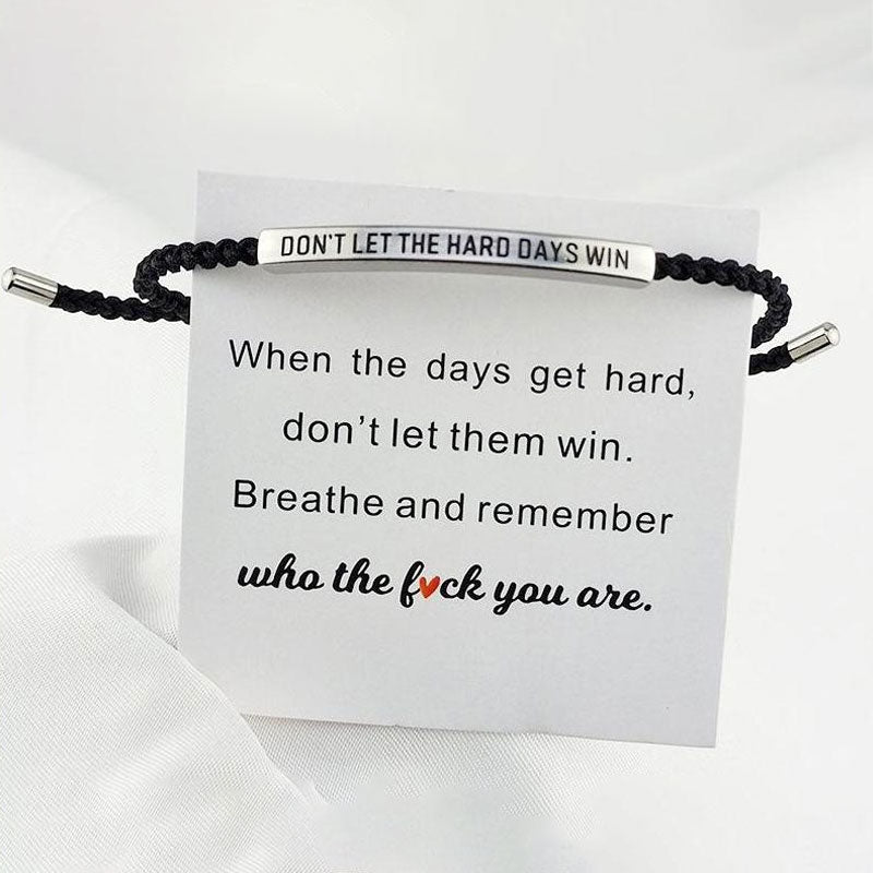 ✨📿 Vävt armband i rostfritt stål – motiverande och inspirerande armband med borttagbar tryck! ✨🦾