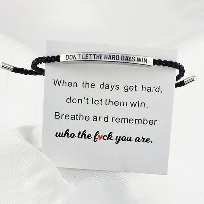 ✨📿 Vävt armband i rostfritt stål – motiverande och inspirerande armband med borttagbar tryck! ✨🦾