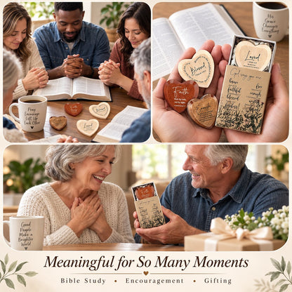 ✝️🎁 Kristet presentpaket med hjärtformade fickkort (12-pack）