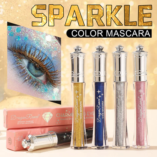 ✨Glitterfärgad mascara - Långvarig, kladdar inte, perfekt för fester och cosplay