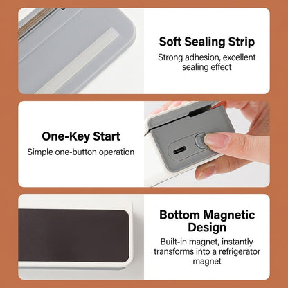 🔧Bärbar USB-förseglingsmaskin med två funktioner – försegling och öppning, LED-display med 6 inställningar