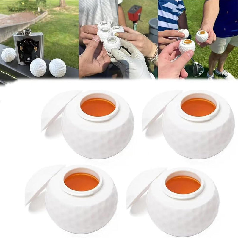 Kreativt snapsglas format som en golfboll