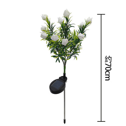 🌸Solcellslampor för blomsterstakar - Vattentät trädgårdsdekoratio