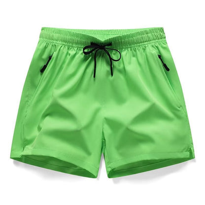 Shorts med dragsko i midjan och bokstavstryck för män -- snabbtorkande shorts