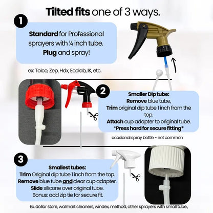 🔥SISTA DAGEN 50 % RABATT – 🌟💦 3-pack universell 360°-adapter för sprayflaskor