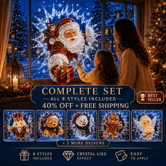 🔥HETEREA 49% RABATT✨🎄Kristalljuldekal för inbrott i fönstret — 3D-fönsterdekoration av krossat glas
